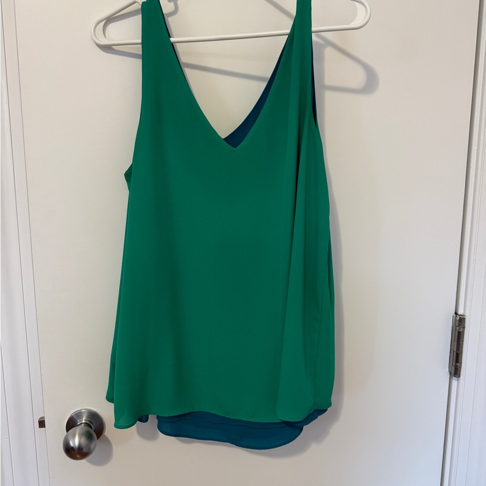Lilly Pulitzer Reversible Teal/Green V-Neck Camisole